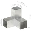 vidaXL 4 darab Y alakú horganyzott fém oszloptartó 81 x 81 mm