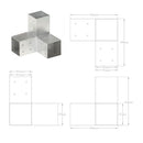 vidaXL 4 darab Y alakú horganyzott fém oszloptartó 81 x 81 mm