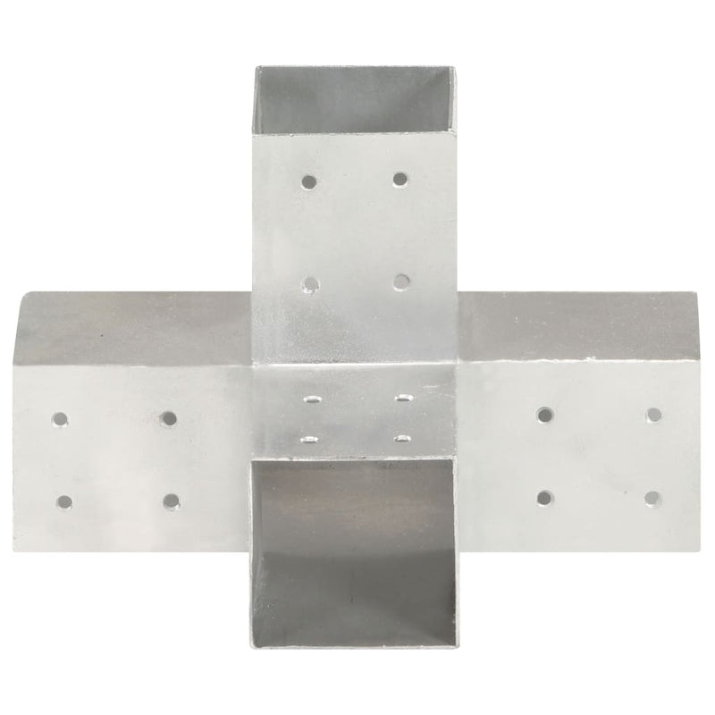 vidaXL X alakú horganyzott fém oszloptartó 81 x 81 mm