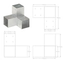 vidaXL Y alakú horganyzott fém oszloptartó 91 x 91 mm
