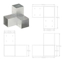 vidaXL 4 darab Y alakú horganyzott fém oszloptartó 91 x 91 mm