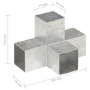vidaXL X alakú horganyzott fém oszloptartó 91 x 91 mm