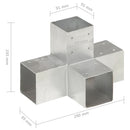 vidaXL 4 darab X alakú horganyzott fém oszloptartó 91 x 91 mm