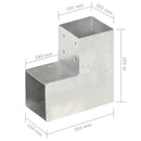 vidaXL L alakú horganyzott fém oszloptartó 101 x 101 mm
