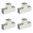 vidaXL 4 darab T alakú horganyzott fém oszloptartó 101 x 101 mm