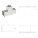 vidaXL 4 darab T alakú horganyzott fém oszloptartó 101 x 101 mm