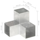vidaXL Y alakú horganyzott fém oszloptartó 101 x 101 mm