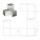 vidaXL Y alakú horganyzott fém oszloptartó 101 x 101 mm