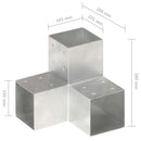 vidaXL 4 darab Y alakú horganyzott fém oszloptartó 101 x 101 mm