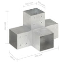 vidaXL X alakú horganyzott fém oszloptartó 101 x 101 mm