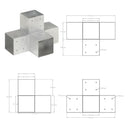 vidaXL X alakú horganyzott fém oszloptartó 101 x 101 mm