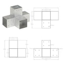 vidaXL 4 darab X alakú horganyzott fém oszloptartó 101 x 101 mm