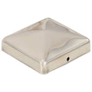 vidaXL 6 db gúla alakú rozsdamentes acél kerítésoszlop-sapka 71x71 mm