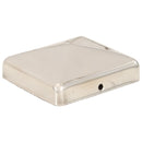 vidaXL 6 db gúla alakú rozsdamentes acél kerítésoszlop-sapka 71x71 mm