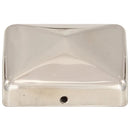 vidaXL 6 db gúla alakú rozsdamentes acél kerítésoszlop-sapka 71x71 mm