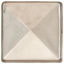 vidaXL 6 db gúla alakú rozsdamentes acél kerítésoszlop-sapka 71x71 mm