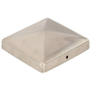 vidaXL 6 db gúla alakú rozsdamentes acél kerítésoszlop-sapka 101x101 mm
