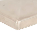 vidaXL 6 db gúla alakú rozsdamentes acél kerítésoszlop-sapka 101x101 mm