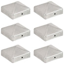 vidaXL 6 db gúla alakú horganyzott fém kerítésoszlop-sapka 71 x 71 mm