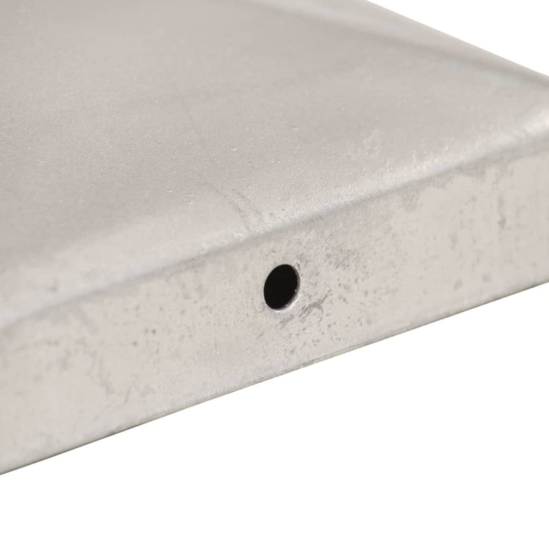 vidaXL 6 db gúla alakú horganyzott fém kerítésoszlop-sapka 71 x 71 mm