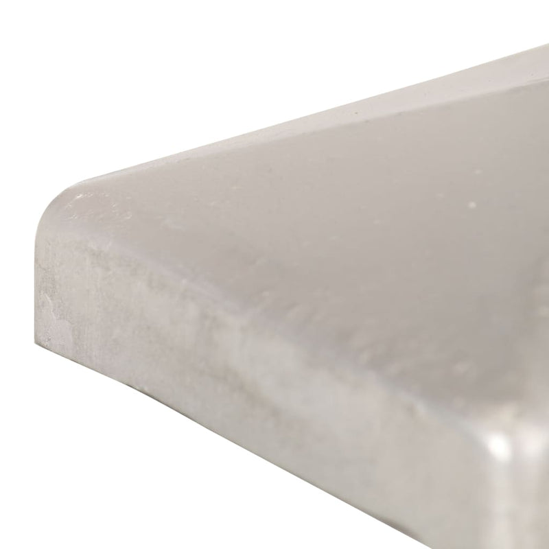 vidaXL 6 db gúla alakú horganyzott fém kerítésoszlop-sapka 71 x 71 mm