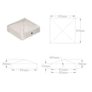 vidaXL 6 db gúla alakú horganyzott fém kerítésoszlop-sapka 81 x 81 mm