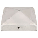 vidaXL 6 db gúla alakú horganyzott fém kerítésoszlop-sapka 91 x 91 mm