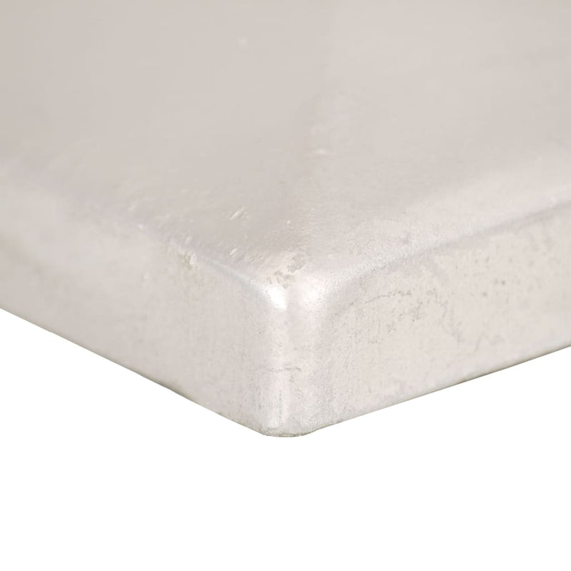 vidaXL 6 db gúla alakú horganyzott fém kerítésoszlop-sapka 91 x 91 mm