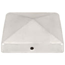 vidaXL 6 db gúla alakú horganyzott fém kerítésoszlop-sapka 101x101 mm