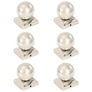 vidaXL 6 db gömb alakú rozsdamentes acél kerítésoszlop-sapka 91x91 mm