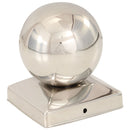 vidaXL 6 db gömb alakú rozsdamentes acél kerítésoszlop-sapka 91x91 mm