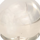 vidaXL 6 db gömb alakú rozsdamentes acél kerítésoszlop-sapka 91x91 mm