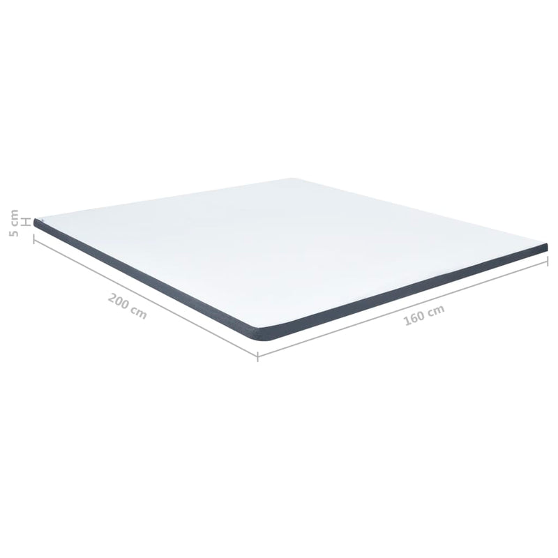 vidaXL dobozrugós ágymatracfedő 200 x 160 x 5 cm közepesen puha