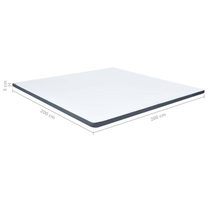 vidaXL dobozrugós ágymatracfedő 200 x 200 x 5 cm közepesen puha