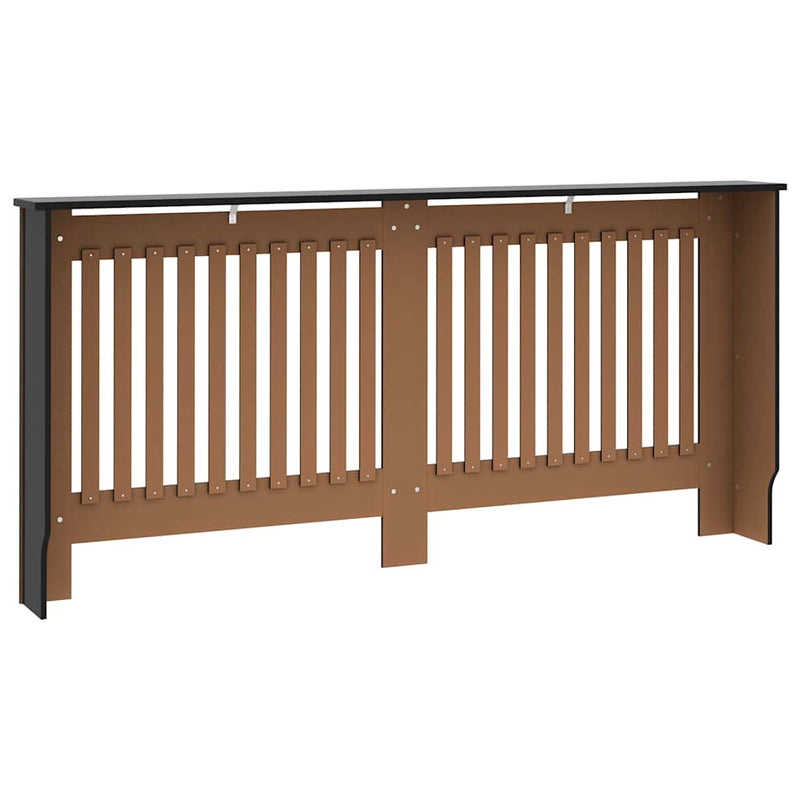 vidaXL fekete MDF radiátorburkolat 172 x 19 x 81,5 cm