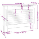 vidaXL antracitszürke MDF radiátorburkolat 112 x 19 x 81,5 cm