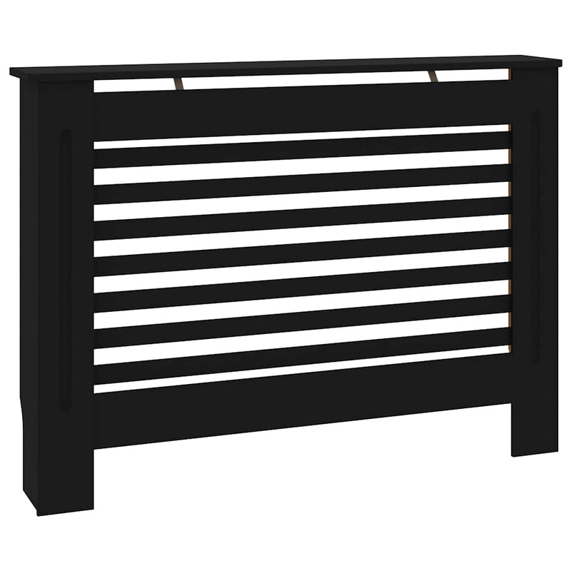 vidaXL fekete MDF radiátorburkolat 112 x 19 x 81,5 cm