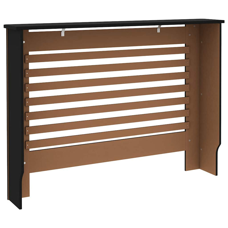vidaXL fekete MDF radiátorburkolat 112 x 19 x 81,5 cm