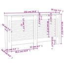 vidaXL fekete MDF radiátorburkolat 152 x 19 x 81,5 cm