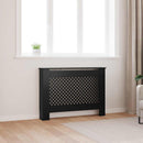 vidaXL fekete MDF radiátorburkolat 112 x 19 x 81,5 cm