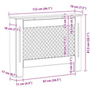 vidaXL MDF radiátorburkolat 112 x 19 x 81,5 cm