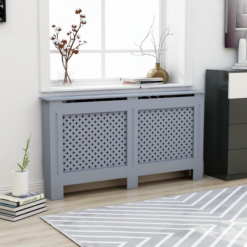 vidaXL antracitszürke MDF radiátorburkolat 152 x 19 x 81,5 cm