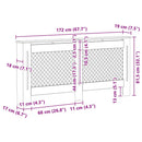 vidaXL fekete MDF radiátorburkolat 172 x 19 x 81,5 cm