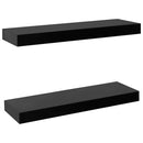 vidaXL 2 darab fekete lebegő fali polc 40 x 20 x 3,8 cm