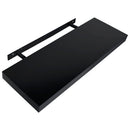 vidaXL 2 darab fekete lebegő fali polc 60 x 20 x 3,8 cm