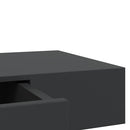 vidaXL fekete lebegő fali polc fiókkal 80 x 25 x 8 cm