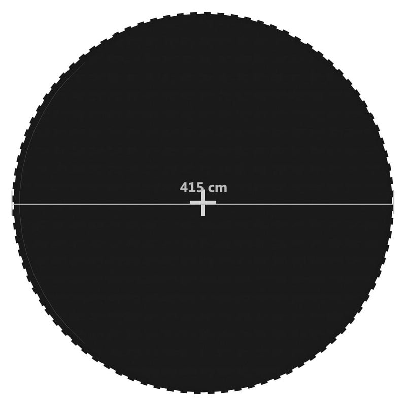 vidaXL fekete szövet ugrószőnyeg kerek trambulinhoz 4,57 m