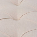 vidaXL krémfehér szövet és tömör fa pad 59,1" x 15,7" x 18,9" .