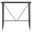 vidaXL 5 részes fekete műanyag bárszett