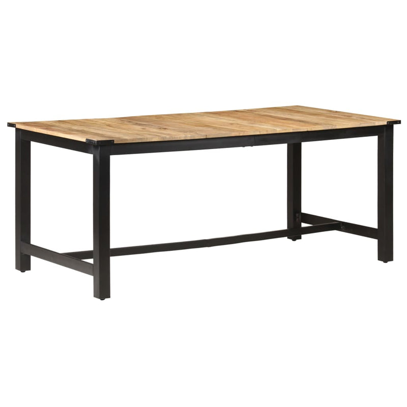 vidaXL tömör nyers mangófa étkezőasztal 180 x 90 x 76 cm